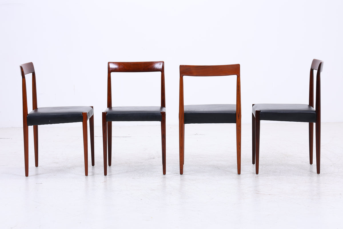 Lübke Stühle | 4er Set Vintage Palisander | Mid Century | Leder