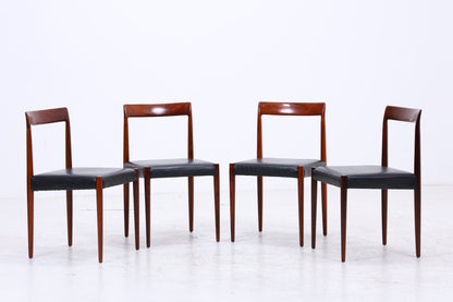 Lübke Stühle | 4er Set Vintage Palisander | Mid Century | Leder