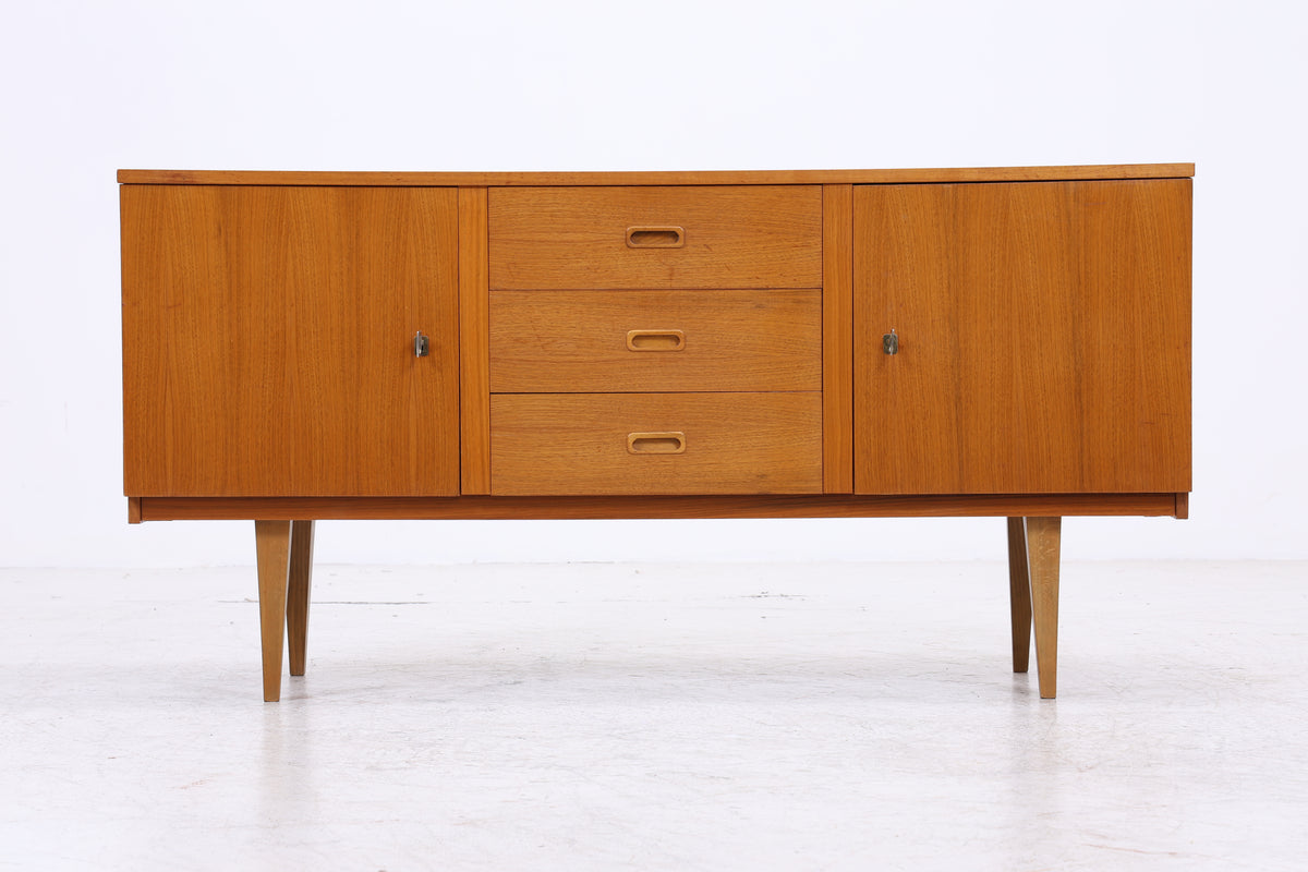 Vintage Teak Sideboard | Mid Century Anrichte | 3 Schubladen | 2 Türen