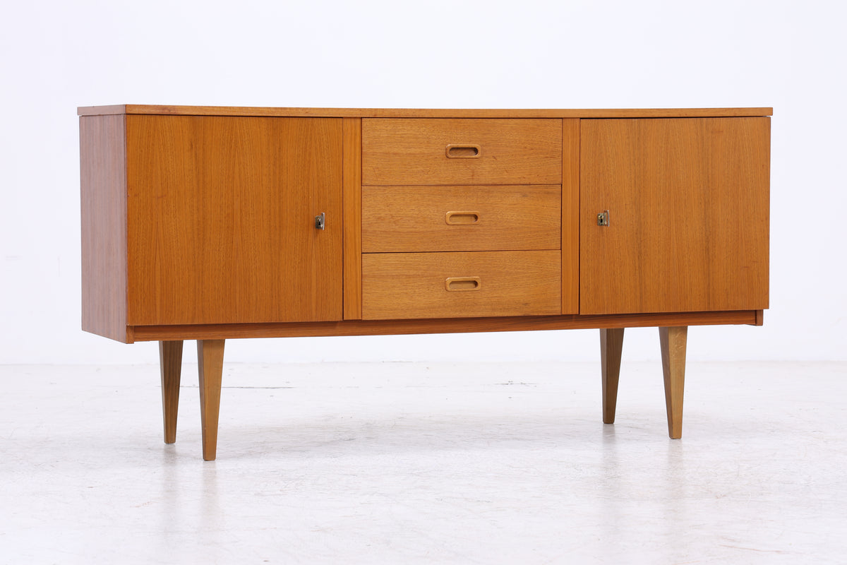 Vintage Teak Sideboard | Mid Century Anrichte | 3 Schubladen | 2 Türen