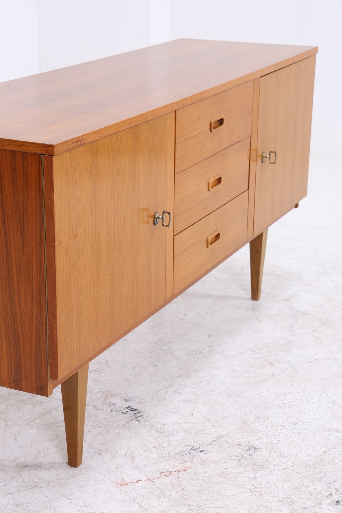 Vintage Teak Sideboard | Mid Century Anrichte | 3 Schubladen | 2 Türen