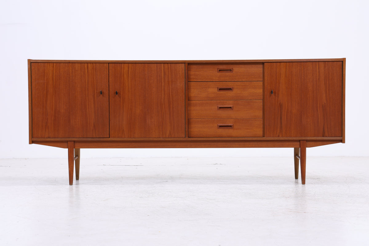 Vintage Teak Sideboard | Danish Design | 3 Türen | 4 Schubladen