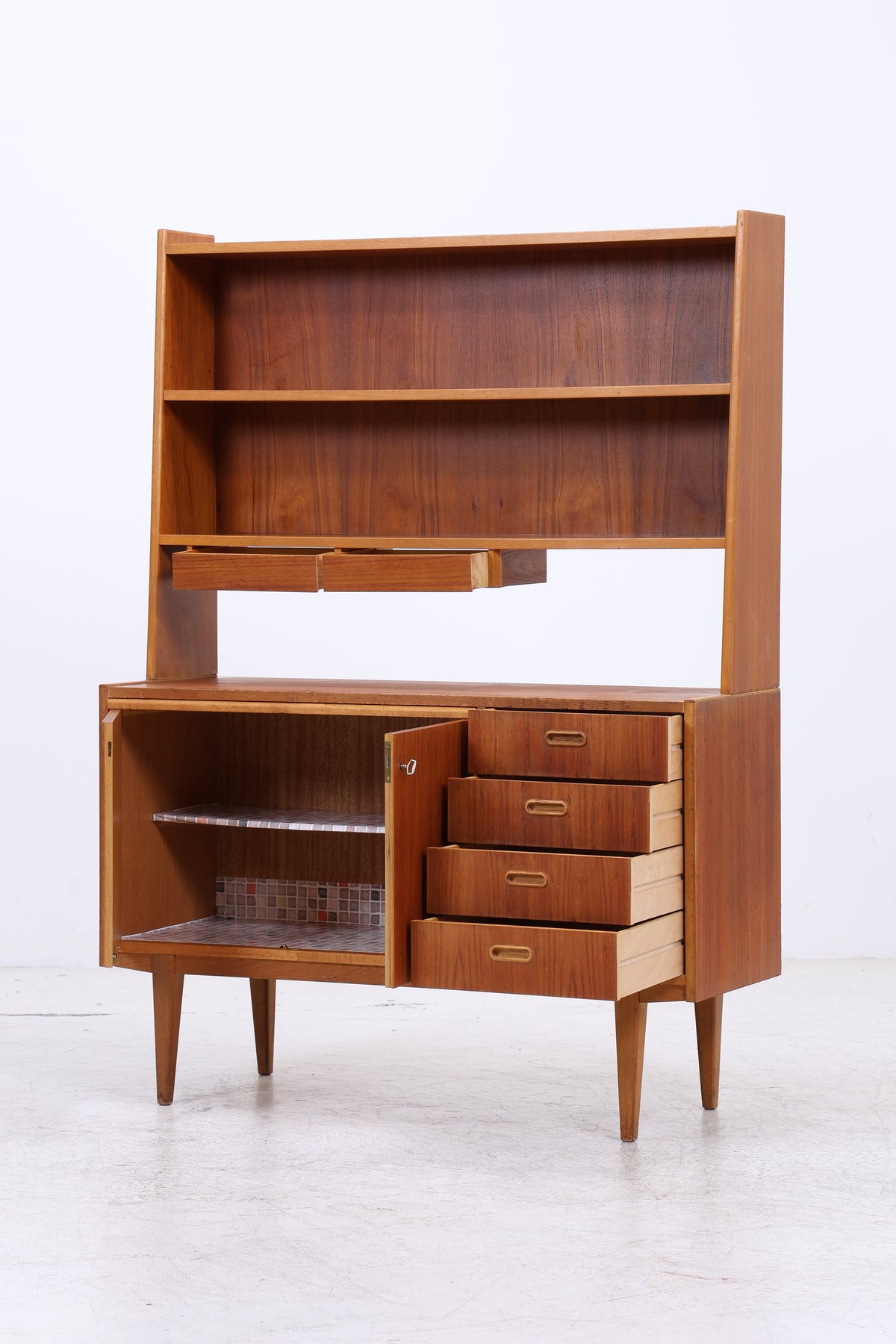 Vintage Teak Regal | Kommode mit Aufsatz | Mid Century | 6 Schubladen
