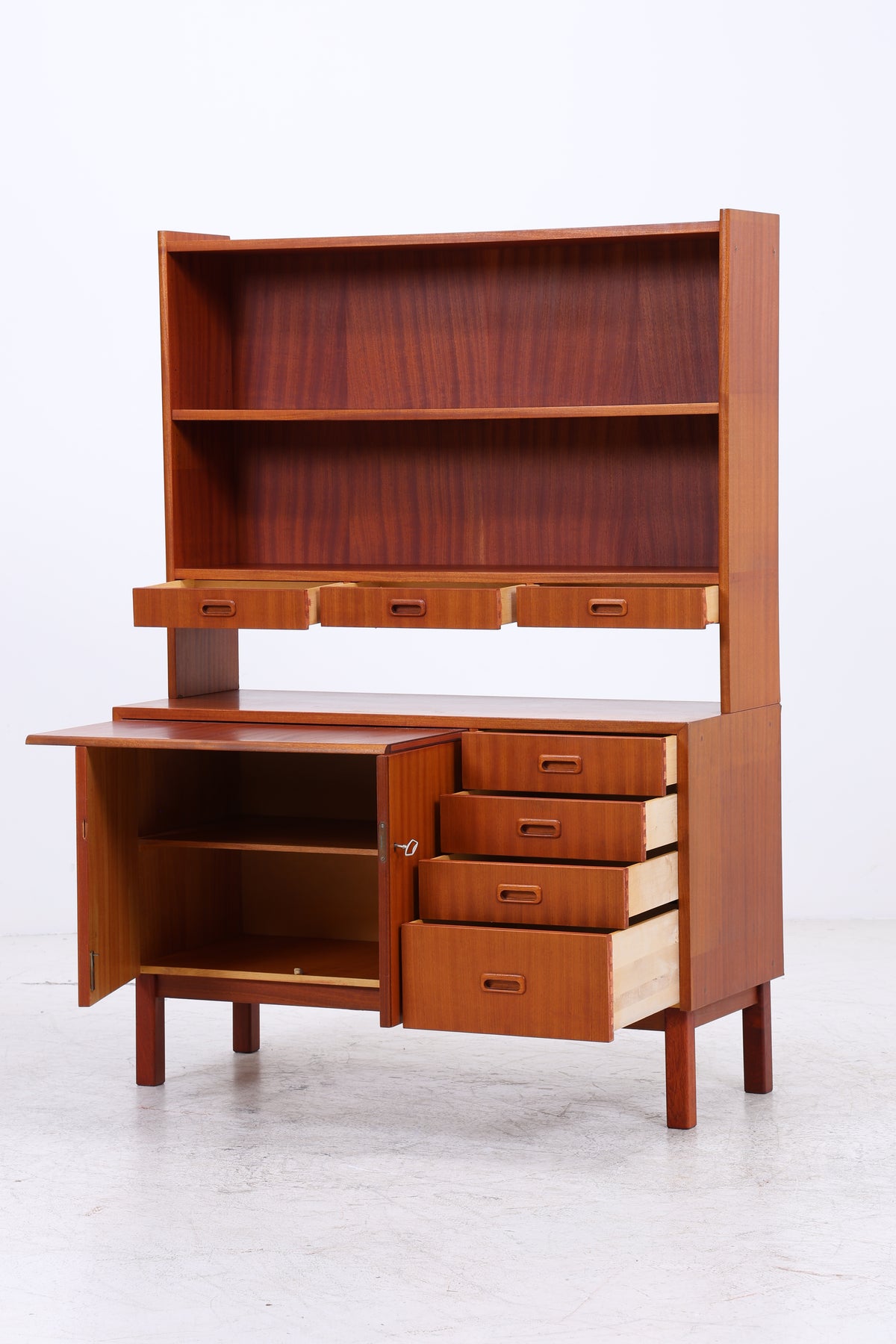 Vintage Teak Regal | Kommode mit Aufsatz | 7 Schubladen | Mid Century