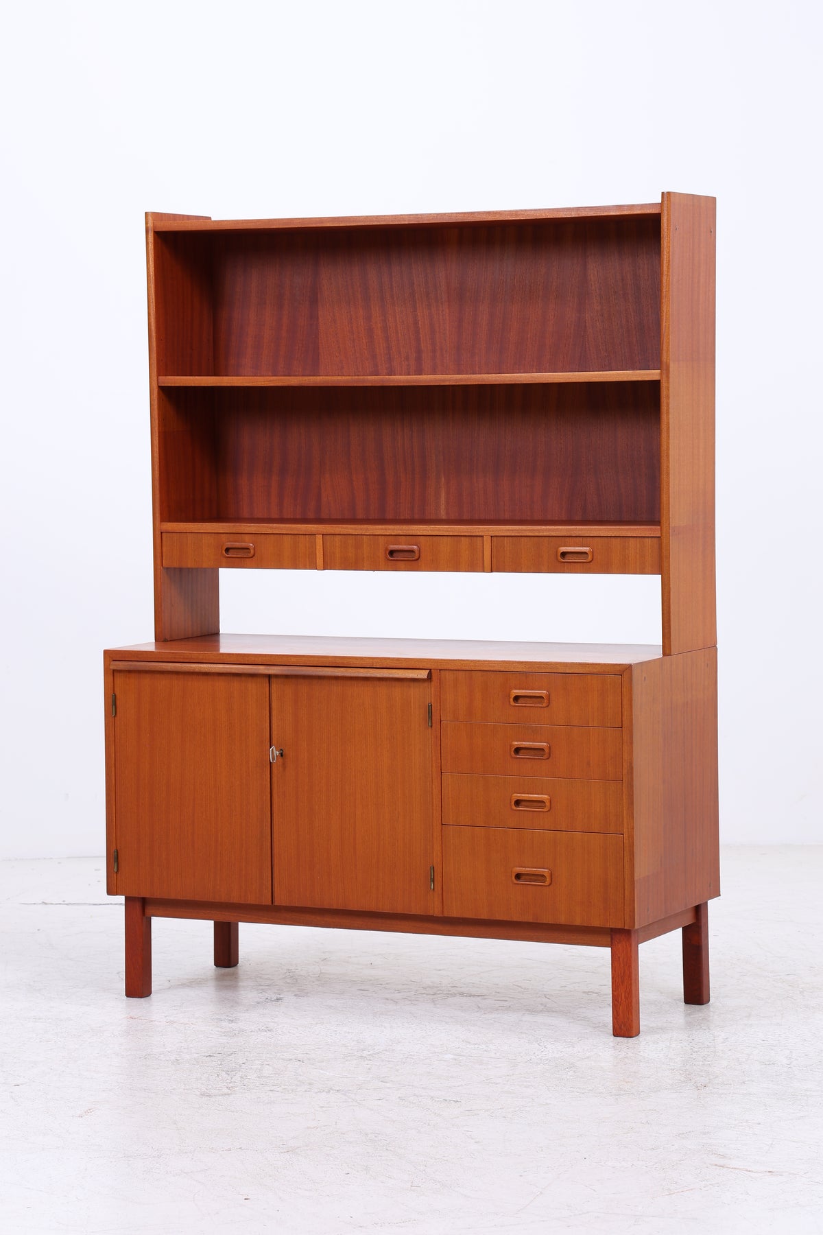 Vintage Teak Regal | Kommode mit Aufsatz | 7 Schubladen | Mid Century