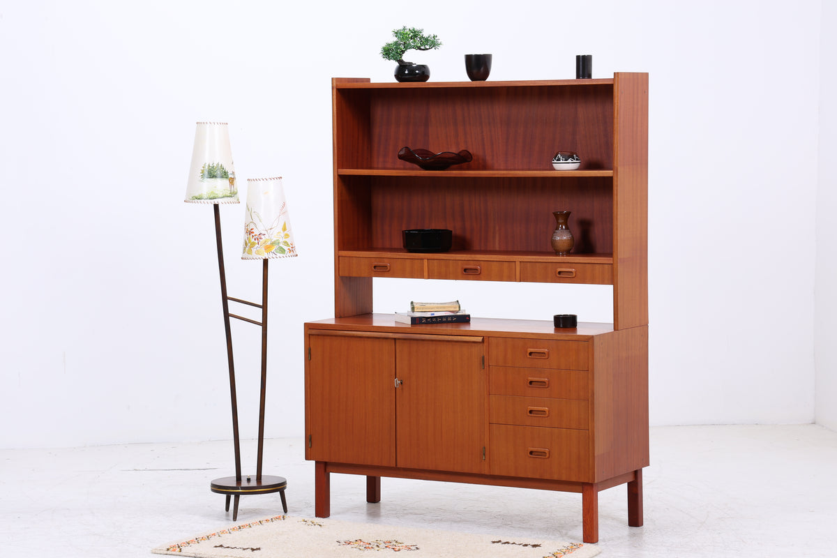 Vintage Teak Regal | Kommode mit Aufsatz | 7 Schubladen | Mid Century