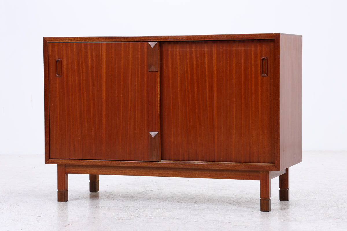 Vintage Mahagoni Kommode | 2 Schiebetüren | Mid Century