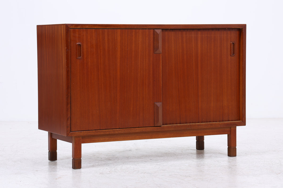 Vintage Mahagoni Kommode | 2 Schiebetüren | Mid Century