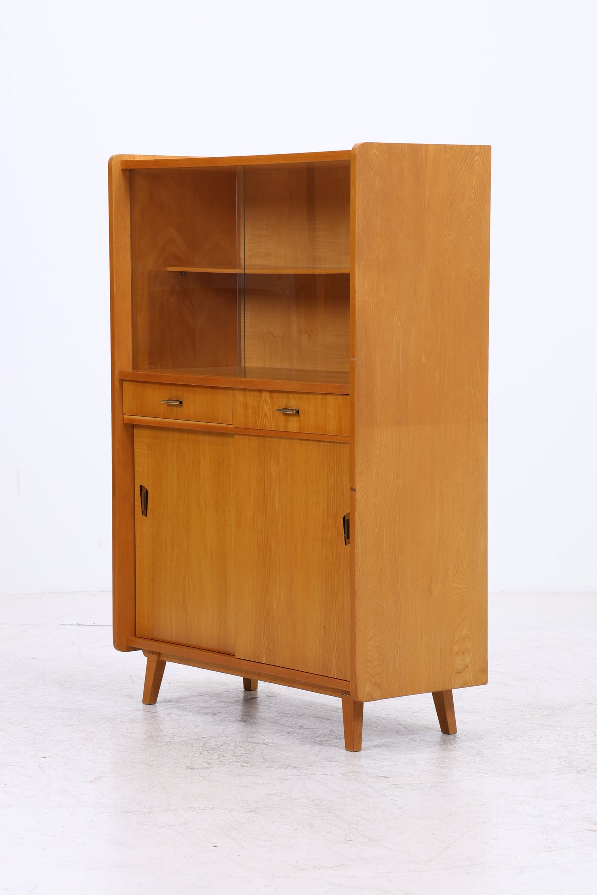 Vintage Vitrine | Mid Century | 2 Glastüren | 2 Schubladen