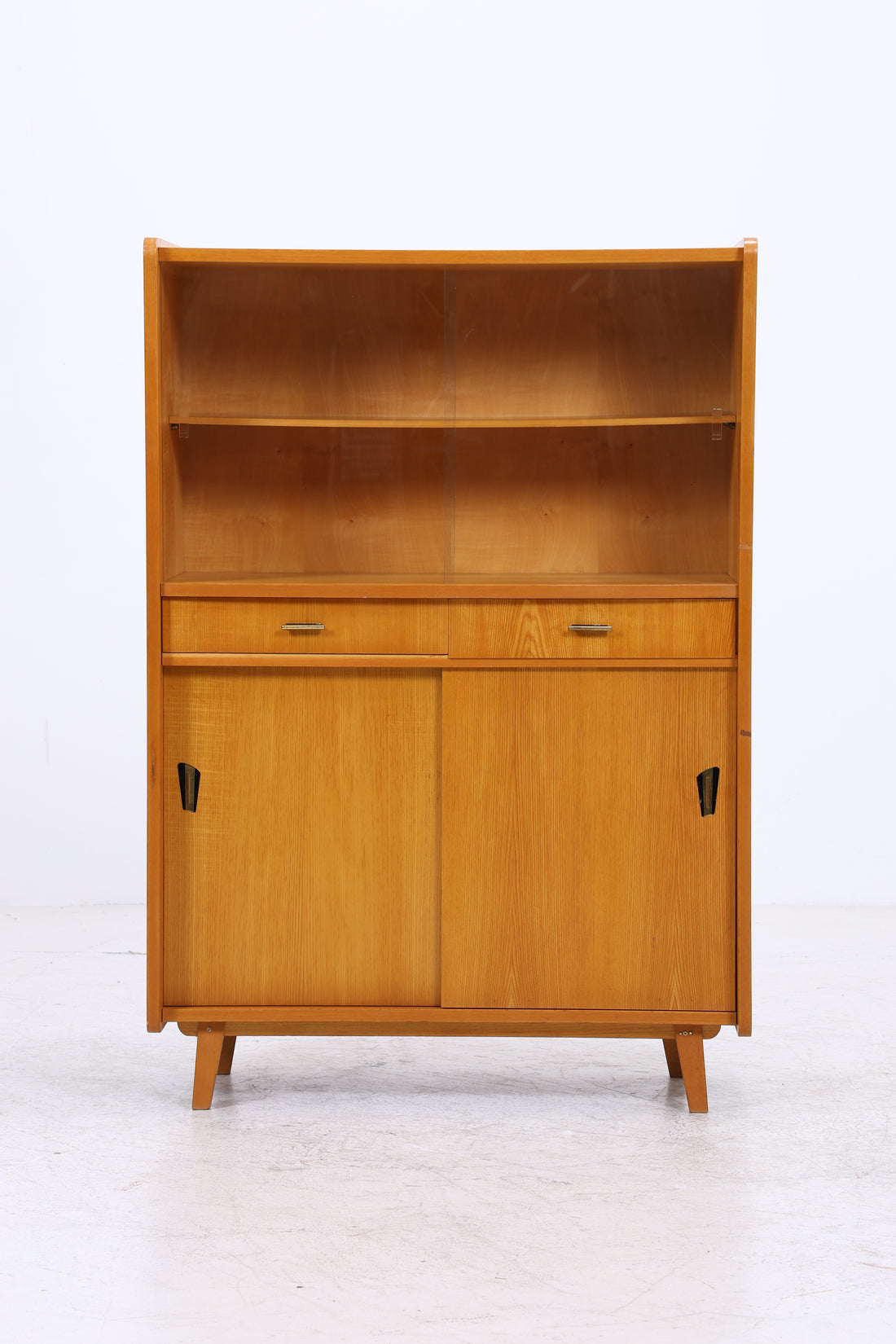 Vintage Vitrine | Mid Century | 2 Glastüren | 2 Schubladen