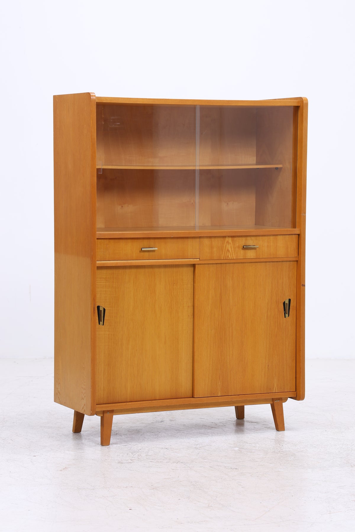 Vintage Vitrine | Mid Century | 2 Glastüren | 2 Schubladen