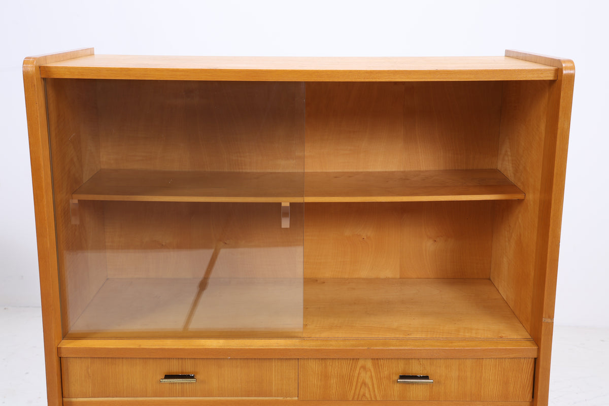 Vintage Vitrine | Mid Century | 2 Glastüren | 2 Schubladen