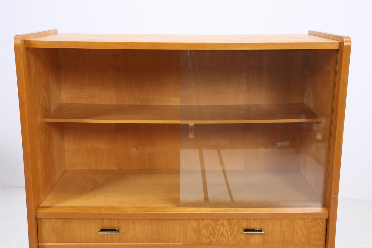 Vintage Vitrine | Mid Century | 2 Glastüren | 2 Schubladen