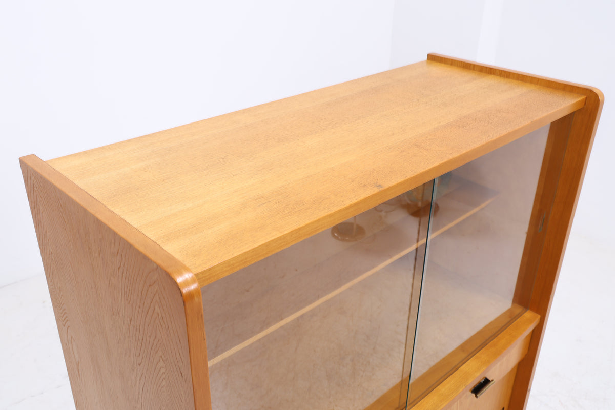 Vintage Vitrine | Mid Century | 2 Glastüren | 2 Schubladen
