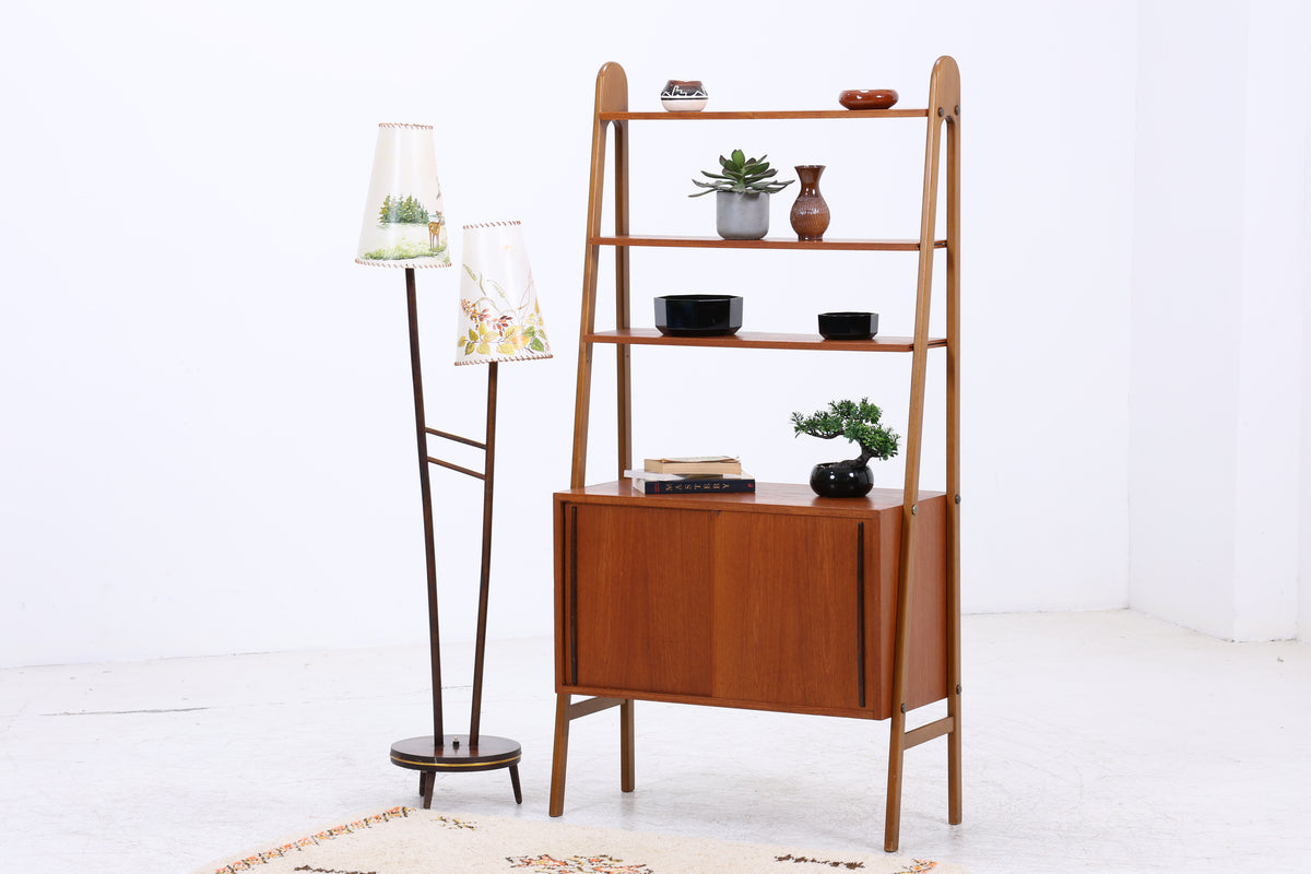 Vintage Teak Regal | Mid Century | 2 Schiebetüren | 3 Regalböden