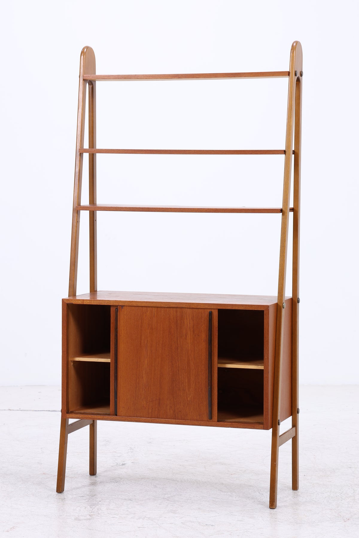 Vintage Teak Regal | Mid Century | 2 Schiebetüren | 3 Regalböden