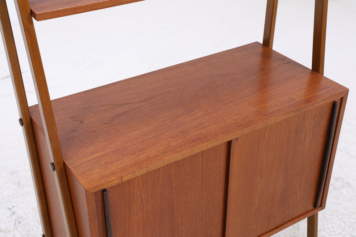 Vintage Teak Regal | Mid Century | 2 Schiebetüren | 3 Regalböden