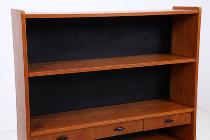 Vintage Teak Regal | Sekretär mit Schreibtisch | Mid Century | 3 Schubladen | 2 Schiebetüren | Vintage Möbel