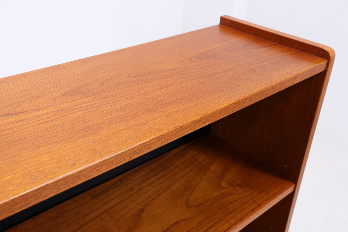 Vintage Teak Regal | Sekretär mit Schreibtisch | Mid Century | 3 Schubladen | 2 Schiebetüren | Vintage Möbel