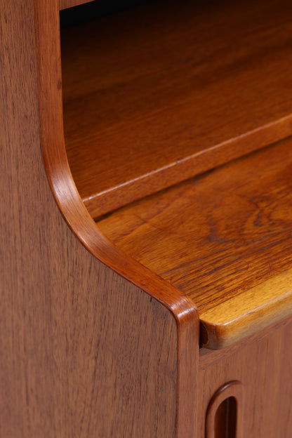Vintage Teak Regal | Sekretär mit Schreibtisch | Mid Century | 3 Schubladen | 2 Schiebetüren | Vintage Möbel