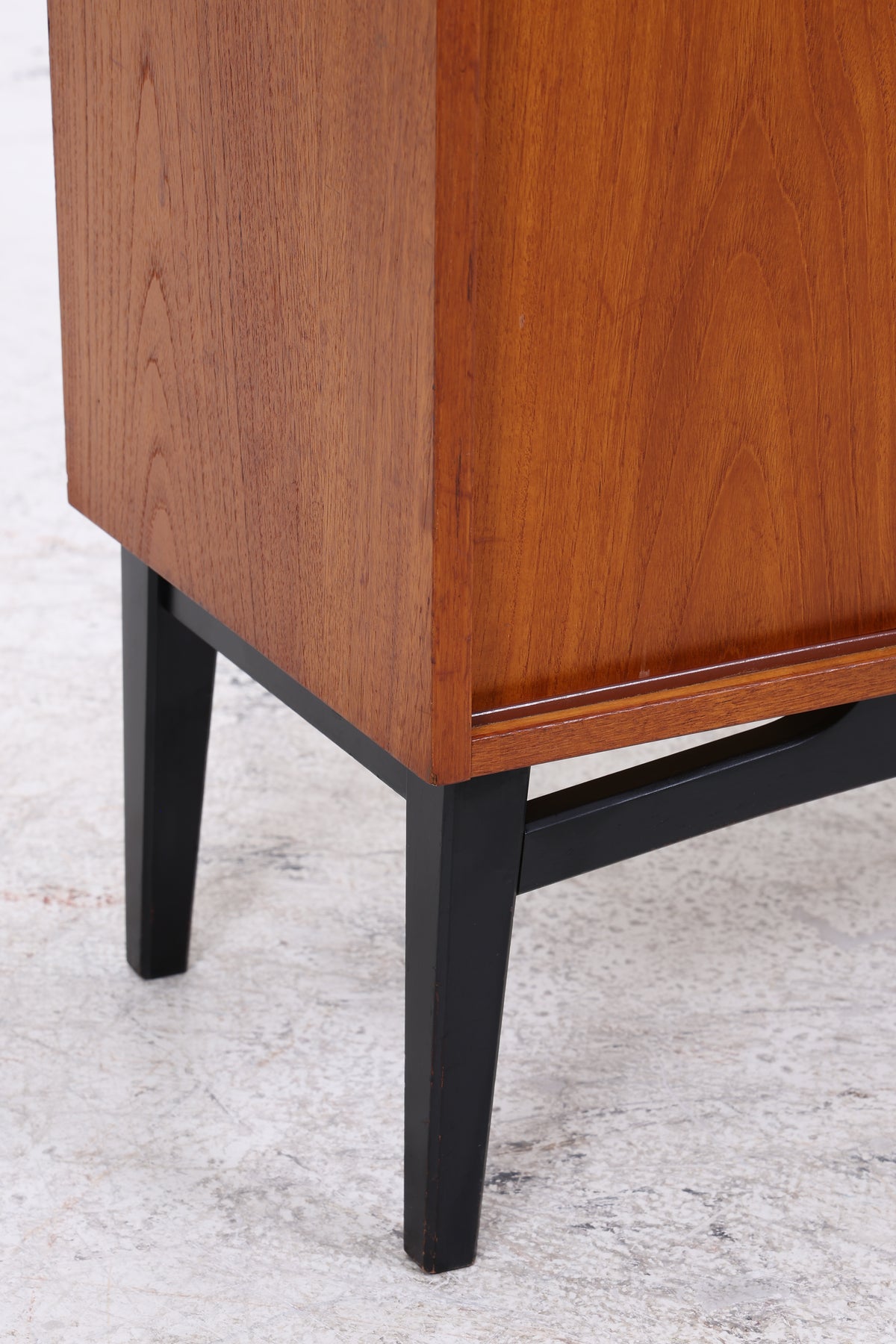 Vintage Teak Regal | Sekretär mit Schreibtisch | Mid Century | 3 Schubladen | 2 Schiebetüren | Vintage Möbel