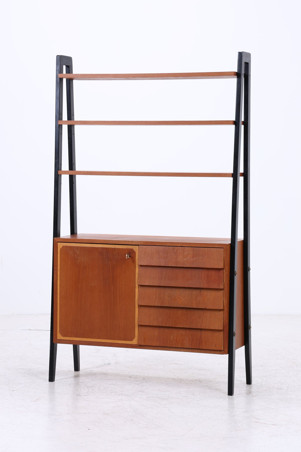 Vintage Teak Regal | Mid Century | 5 Schubladen | 1 Tür