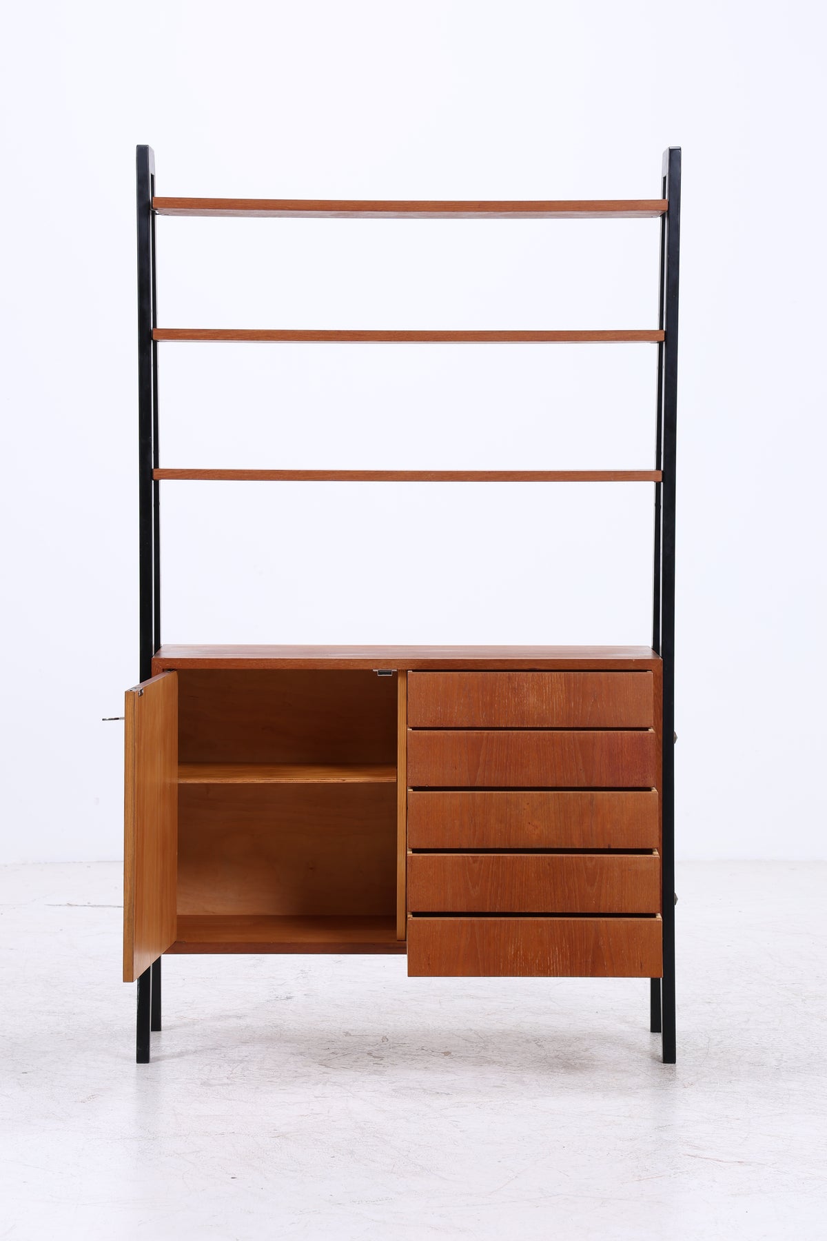 Vintage Teak Regal | Mid Century | 5 Schubladen | 1 Tür
