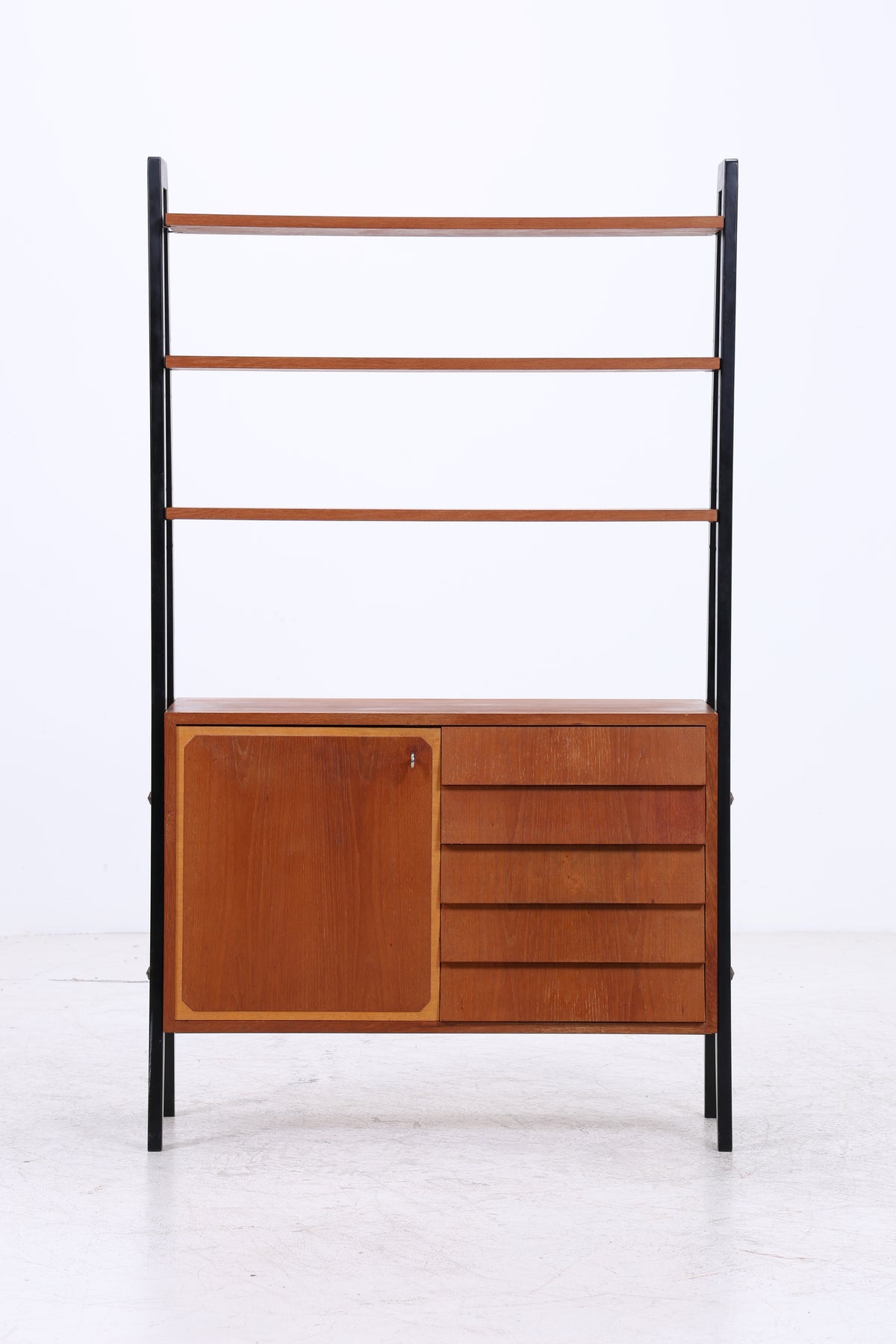 Vintage Teak Regal | Mid Century | 5 Schubladen | 1 Tür