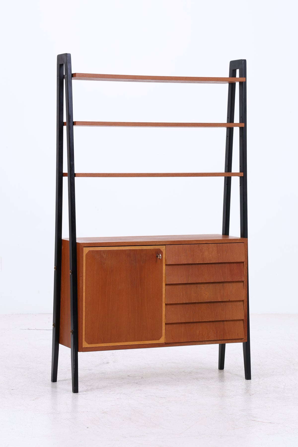 Vintage Teak Regal | Mid Century | 5 Schubladen | 1 Tür
