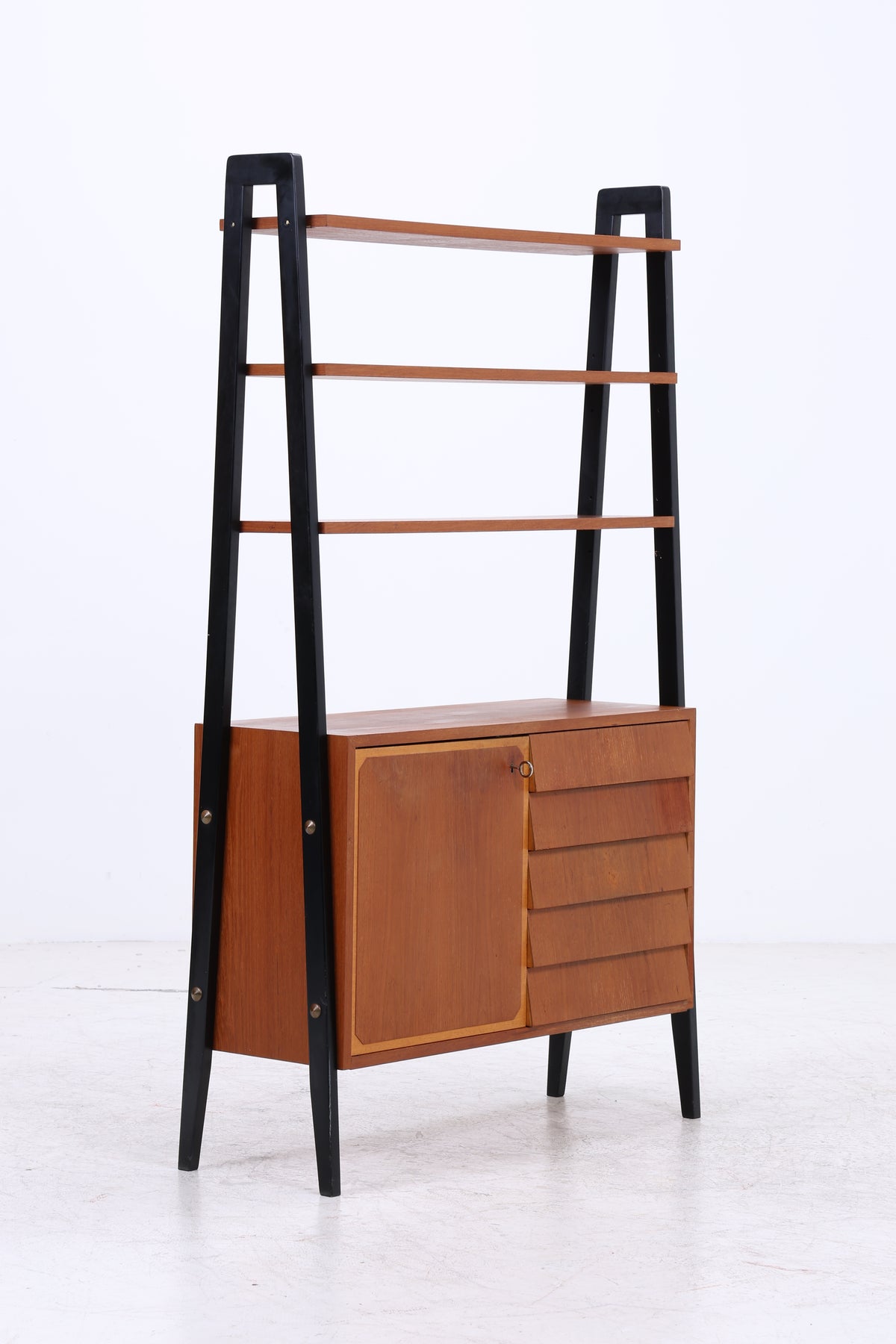 Vintage Teak Regal | Mid Century | 5 Schubladen | 1 Tür