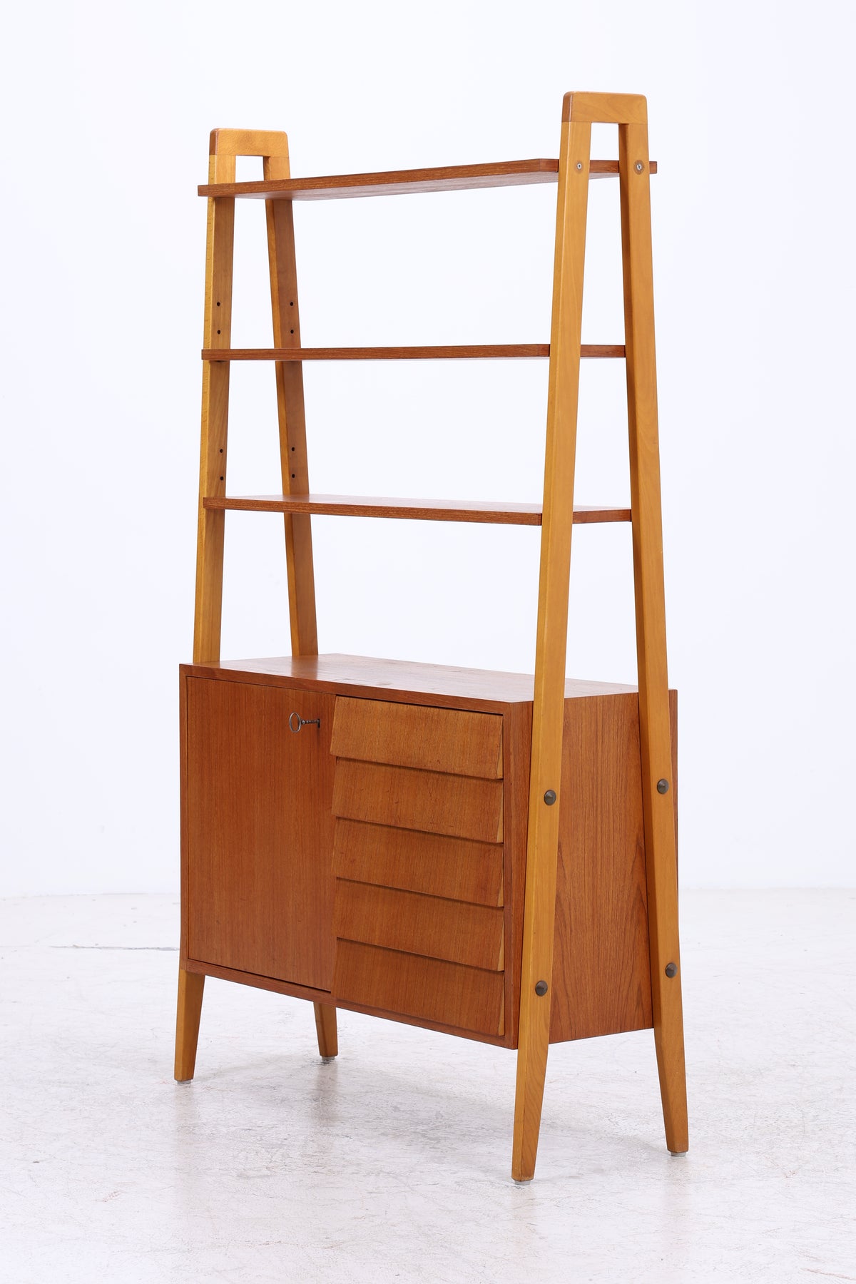 Vintage Teak Regal | Mid Century | 5 Schubladen | 1 Tür