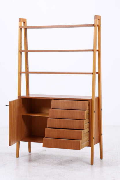 Vintage Teak Regal | Mid Century | 5 Schubladen | 1 Tür