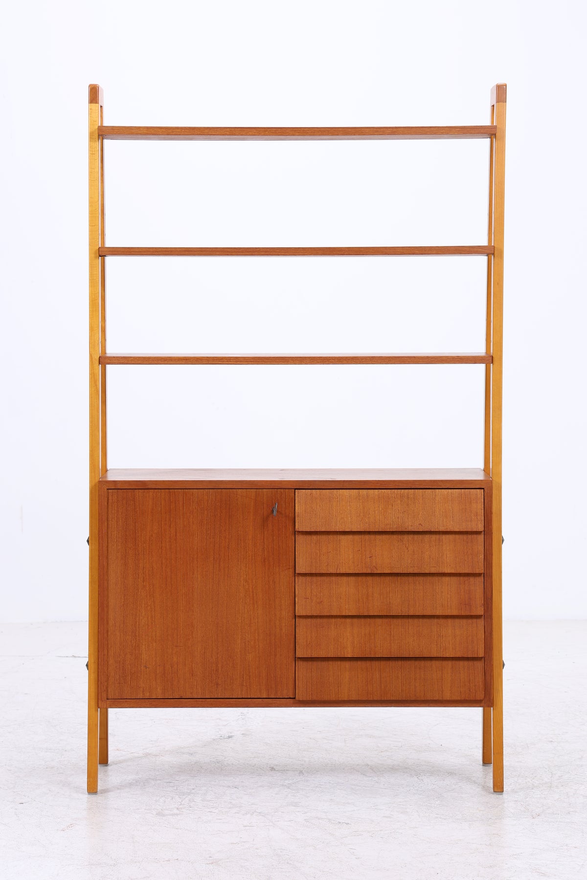 Vintage Teak Regal | Mid Century | 5 Schubladen | 1 Tür