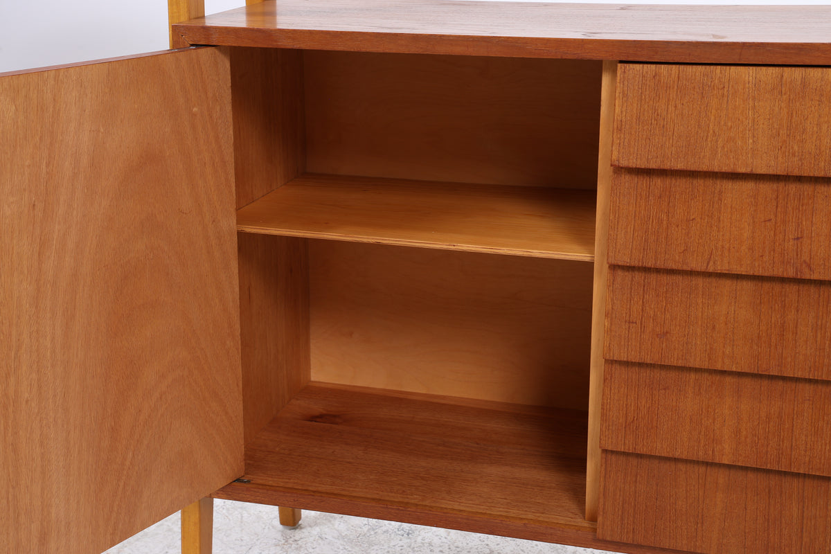 Vintage Teak Regal | Mid Century | 5 Schubladen | 1 Tür