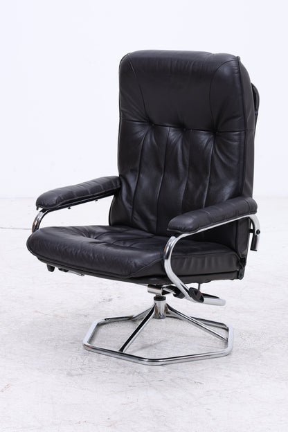 Unico Sessel mit Ottomane | Vintage Leder | Mid Century