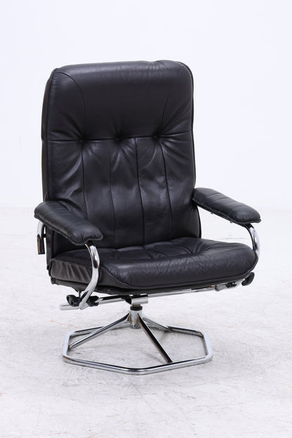 Unico Sessel mit Ottomane | Vintage Leder | Mid Century