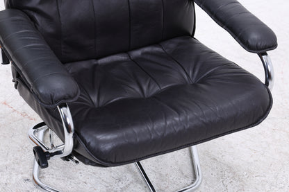 Unico Sessel mit Ottomane | Vintage Leder | Mid Century