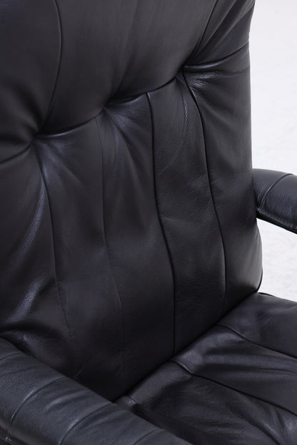 Unico Sessel mit Ottomane | Vintage Leder | Mid Century