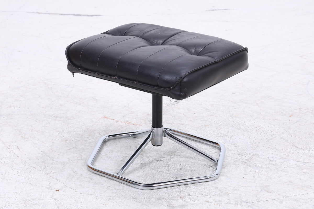 Unico Sessel mit Ottomane | Vintage Leder | Mid Century