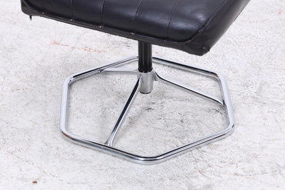 Unico Sessel mit Ottomane | Vintage Leder | Mid Century