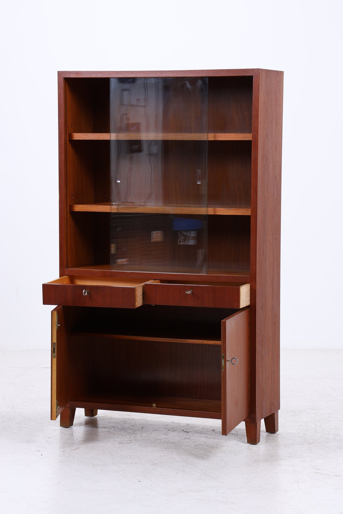 Brumax Vitrine | Vintage Teak | 2 Glastüren | Mid Century