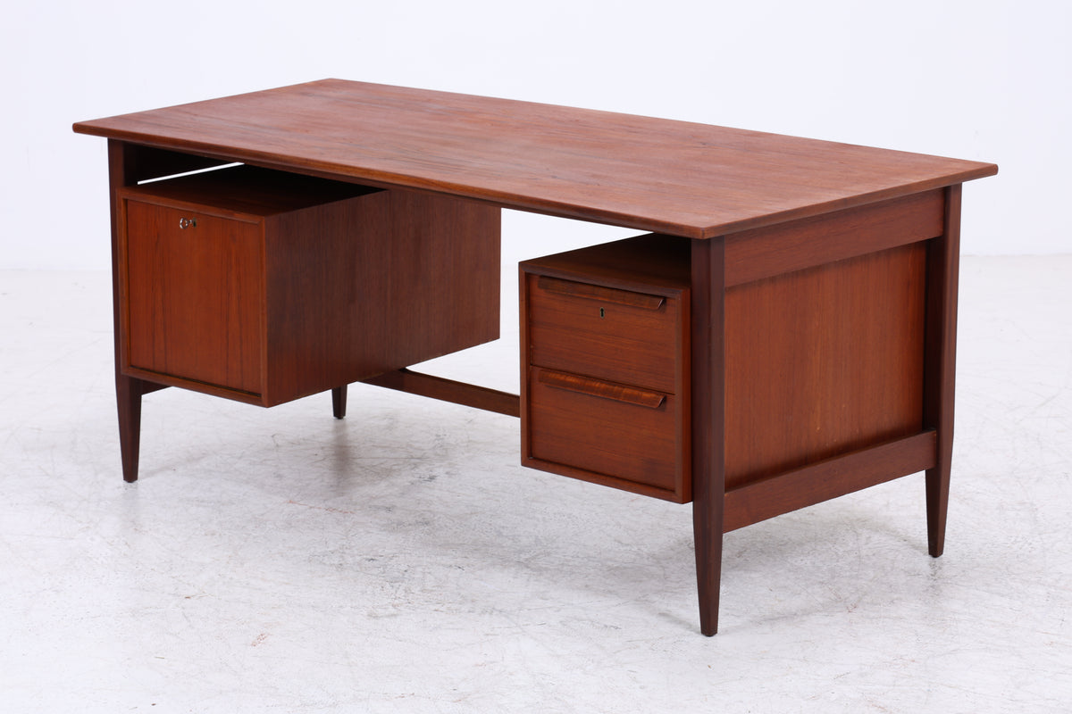 Vintage Teak Bumerang-Schreibtisch | Mid Century | 2 Schubladen