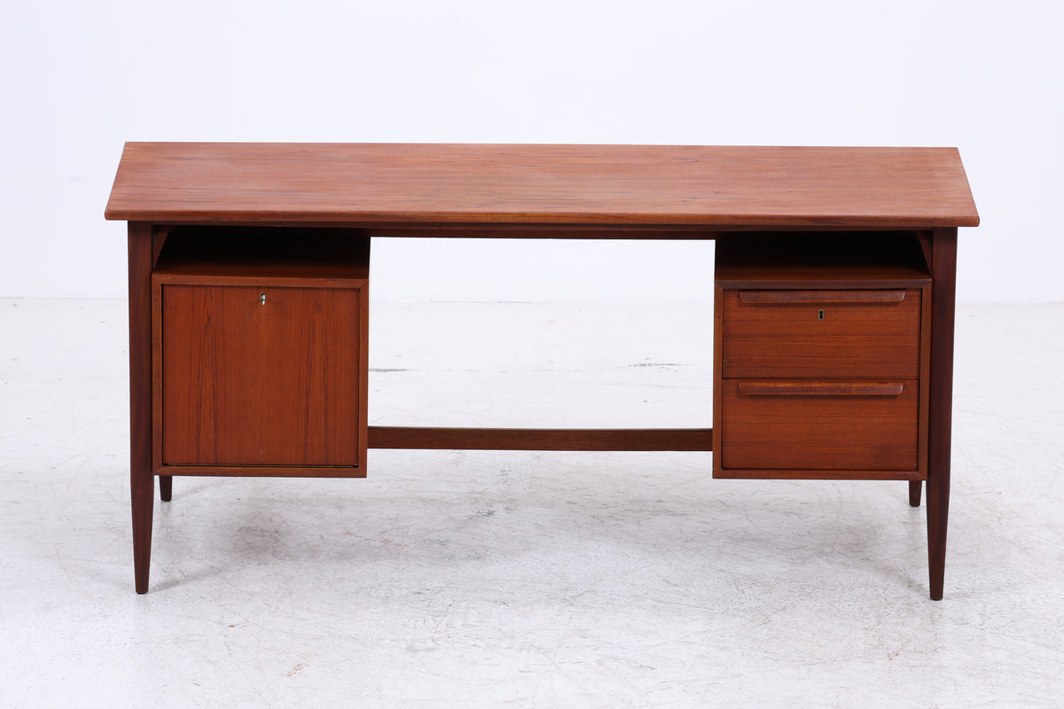 Vintage Teak Bumerang-Schreibtisch | Mid Century | 2 Schubladen