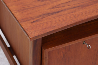 Vintage Teak Bumerang-Schreibtisch | Mid Century | 2 Schubladen