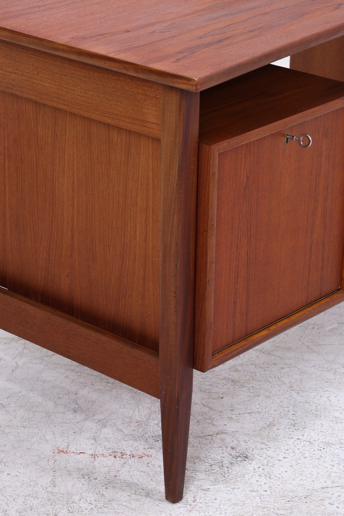 Vintage Teak Bumerang-Schreibtisch | Mid Century | 2 Schubladen