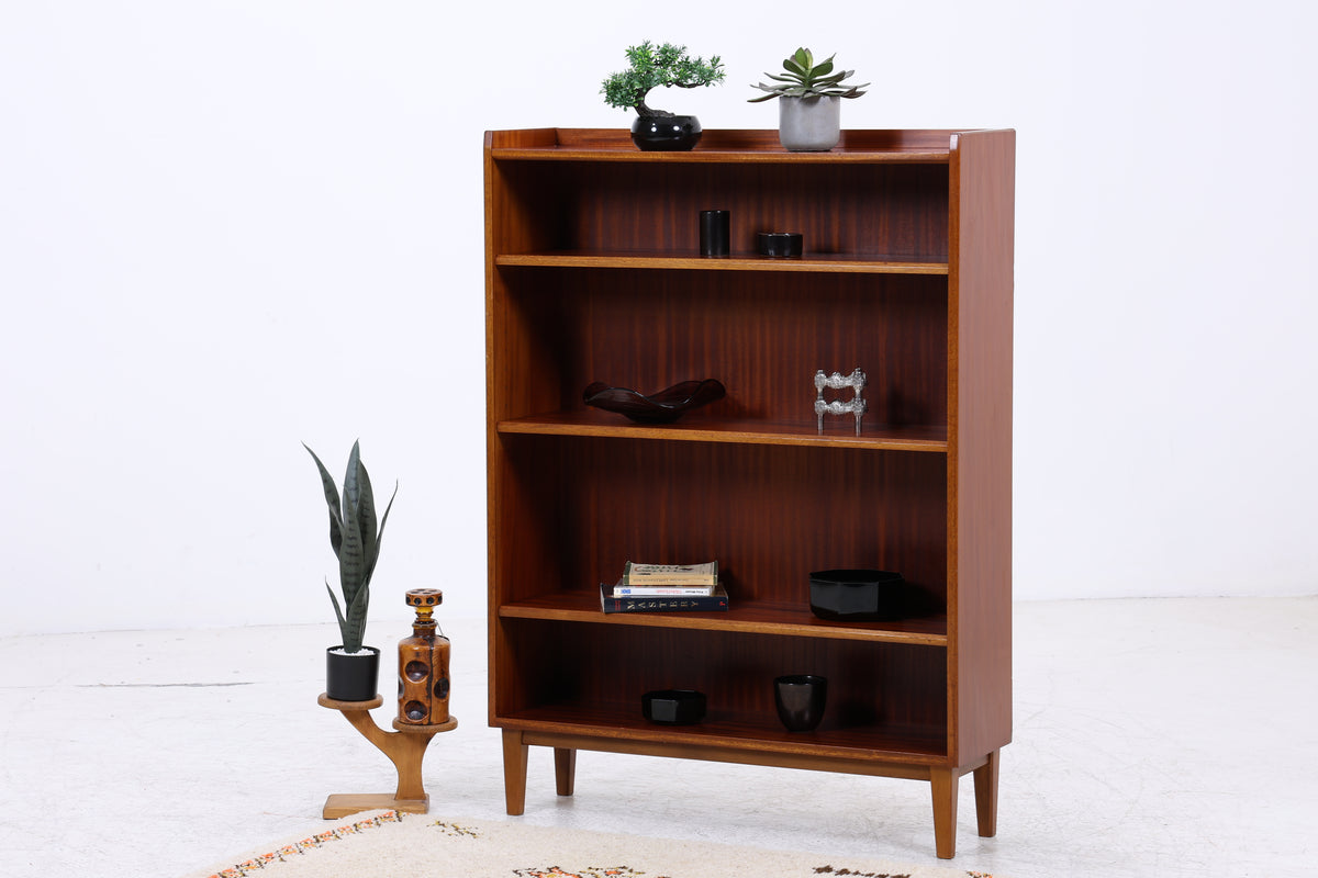 Vintage Mahagoni Regal | Mid Century | 4 Fächer | Bücherregal