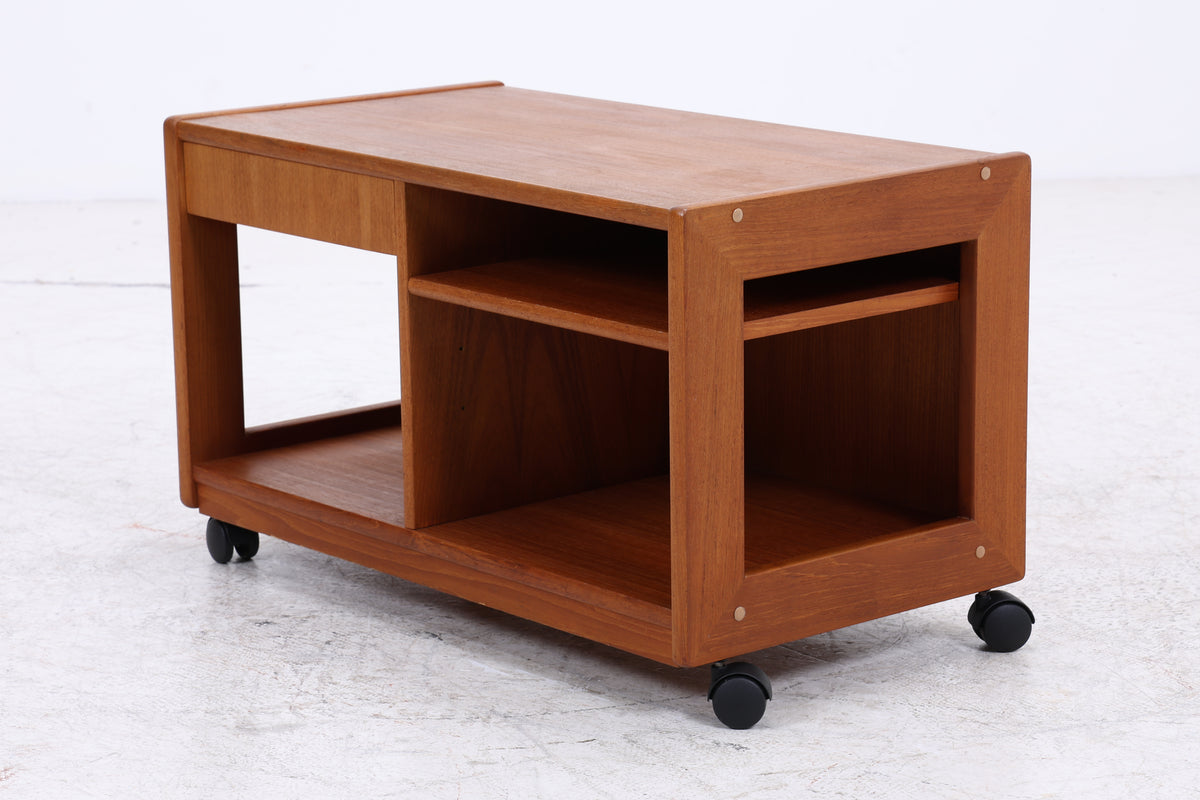 Vintage Teak Beistelltisch | Servierwagen | Rollen