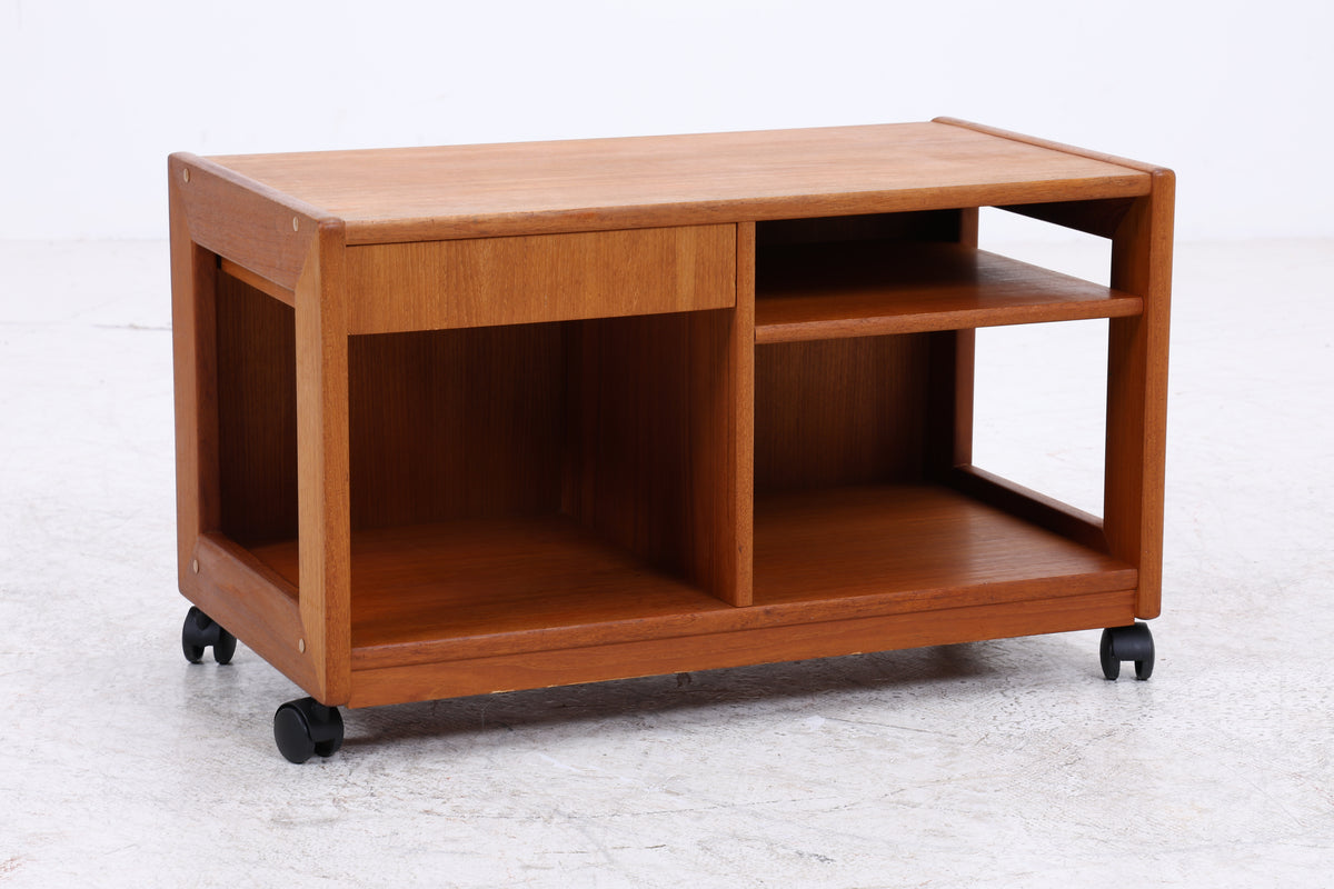 Vintage Teak Beistelltisch | Servierwagen | Rollen