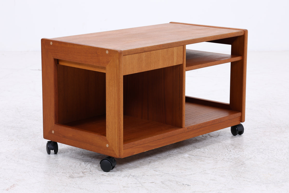 Vintage Teak Beistelltisch | Servierwagen | Rollen