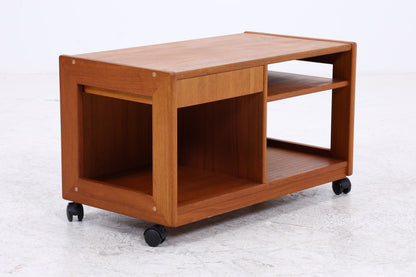 Vintage Teak Beistelltisch | Servierwagen | Rollen